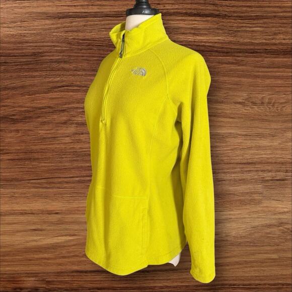 The North Face Fleece 1/4 Zip Pullover Womens Sz Large Shaped Kangaroo Pocket - Picture 7 of 11